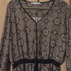 Black and Tan Blouse